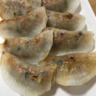 大根の皮餃子